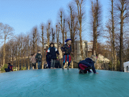 Max on the trampoline at the Ouwehands Dierenpark zoo