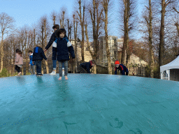 Max on the trampoline at the Ouwehands Dierenpark zoo