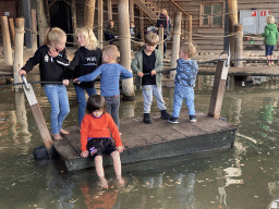 Max on a ferry at the RavotAapia building at the Ouwehands Dierenpark zoo