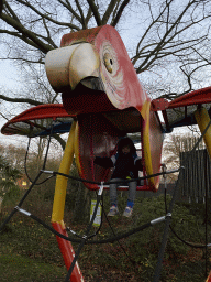 Max at the Parrot playground at the Ouwehands Dierenpark zoo