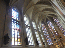 Stained glass windows at the side chapel at the northeast side of the Saint Christopher Cathedral