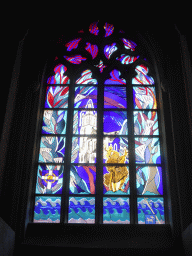 Stained glass window at the southwest aisle of the Saint Christopher Cathedral