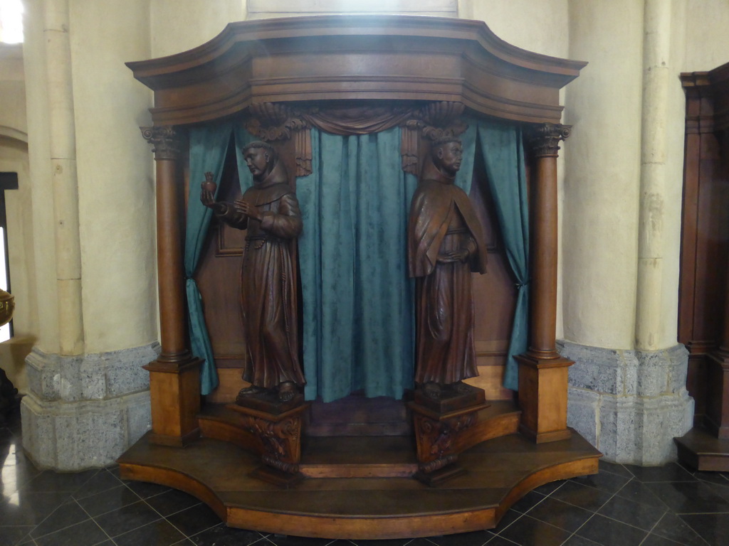 Confessional at the north side of the Saint Christopher Cathedral