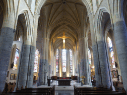 Nave, apse and altar of the Saint Christopher Cathedral