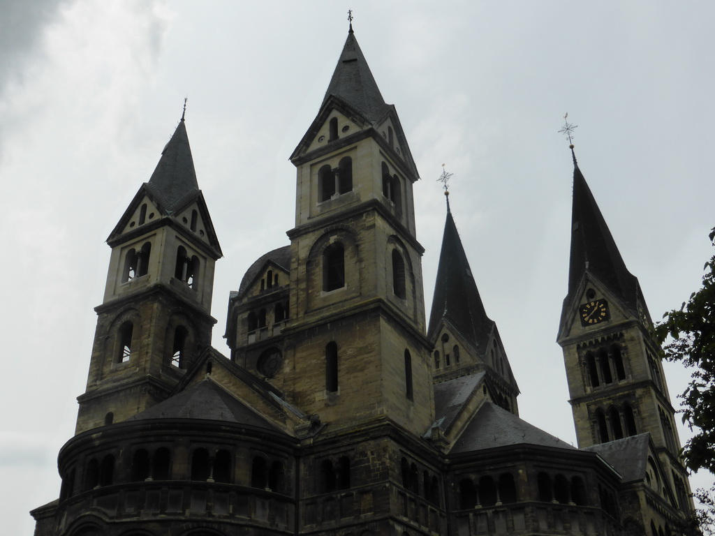 Towers of the Munsterkerk church, viewed from the northeast side of the Munsterplein square