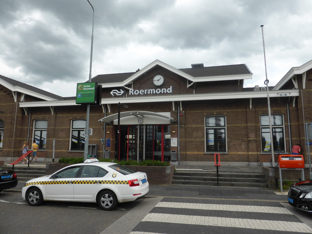 Front of the Roermond Railway Station at the Stationsplein square