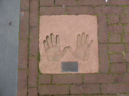 Hand print of Prins Allard at the Walk of Fame at the Heilige Geeststraat street