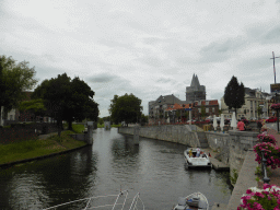 The Roer river and the Natalinitoren tower, viewed from the Roerkade street