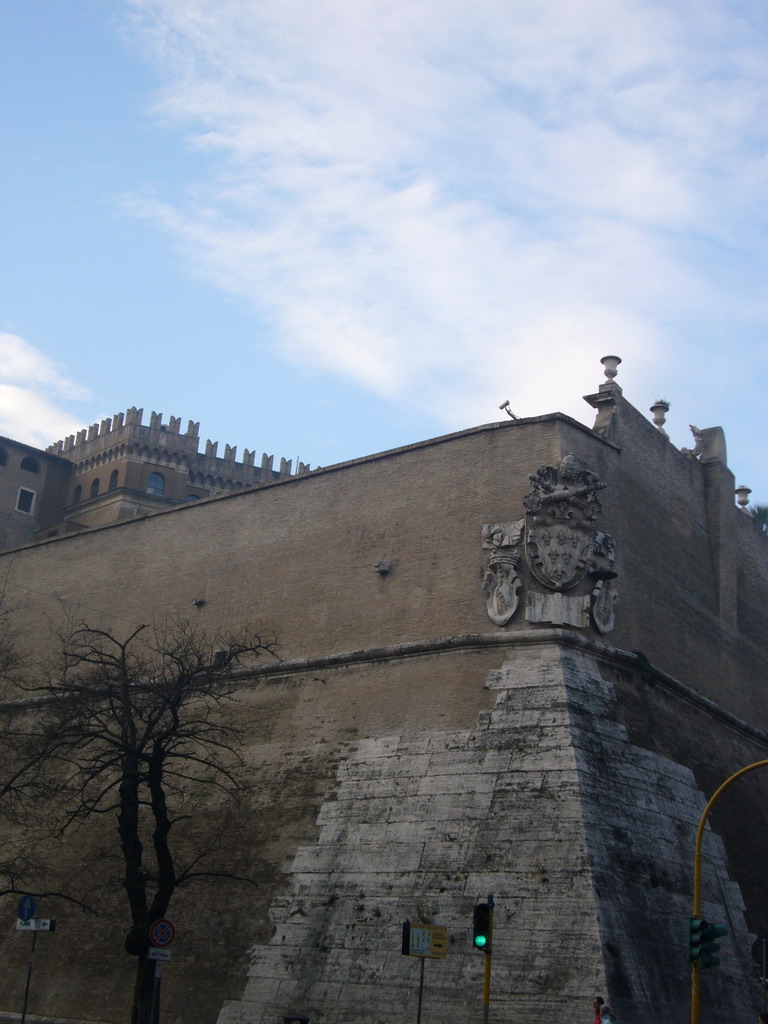 Corner of the wall around Vatican City