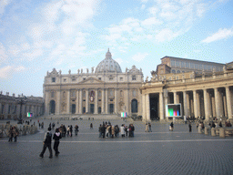 Saint Peter`s Square with St. Peter`s Basilica