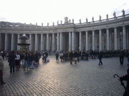 Saint Peter`s Square, with the North fountain