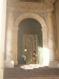 Papal Swiss Guard at one of the entrances of the Vatican