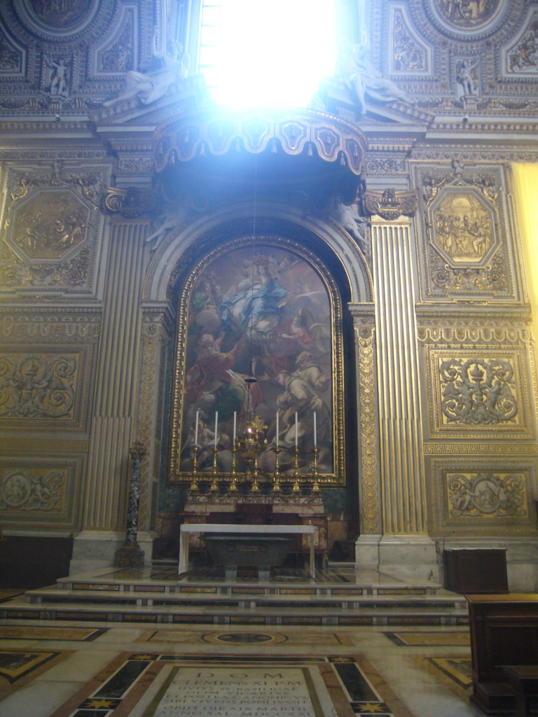 The Altar of Immaculate Conception, inside St. Peter`s Basilica