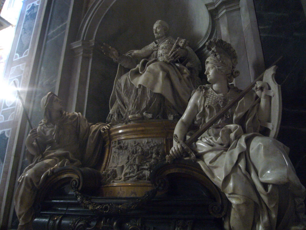 The Monument of Pope Innocent XI, inside St. Peter`s Basilica
