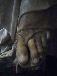 Foot of a statue, inside St. Peter`s Basilica