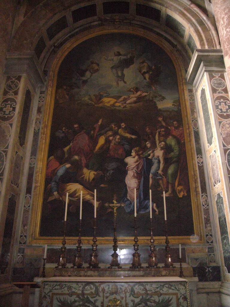 The Altar of Transfiguration, inside St. Peter`s Basilica