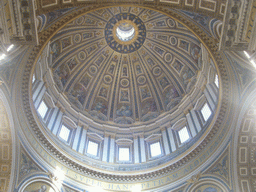 The Dome of St. Peter`s Basilica, from below