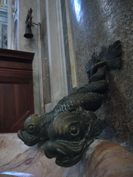 Dragon fountain, inside St. Peter`s Basilica