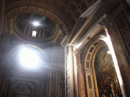 The Altar of the Transfiguration and the Clementine Chapel, inside St. Peter`s Basilica
