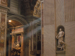 The statue of St. Camillo de Lellis and the Monument of Pope Benedict XV