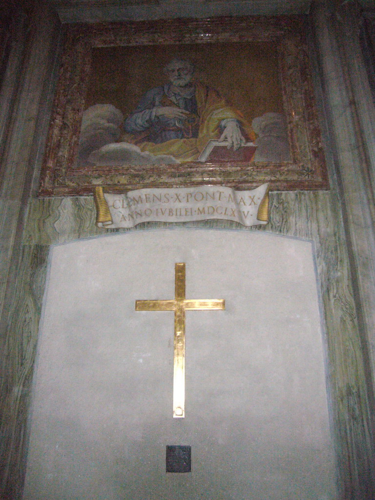 Grave of Pope Clemens X, inside St. Peter`s Basilica