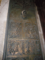 The left half of the Door of Good and Evil, at St. Peter`s Basilica