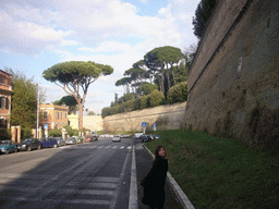 Miaomiao at the south wall of Vatican City