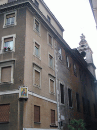 House at the Borgo Sant`Angelo, with the tower of the Church of Santa Maria in Traspontina