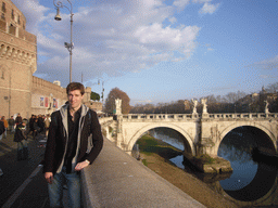 Tim at the Ponte Sant`Angelo bridge