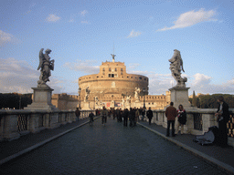 The Ponte Sant`Angelo bridge (with ten statues) and the Castel Sant`Angelo