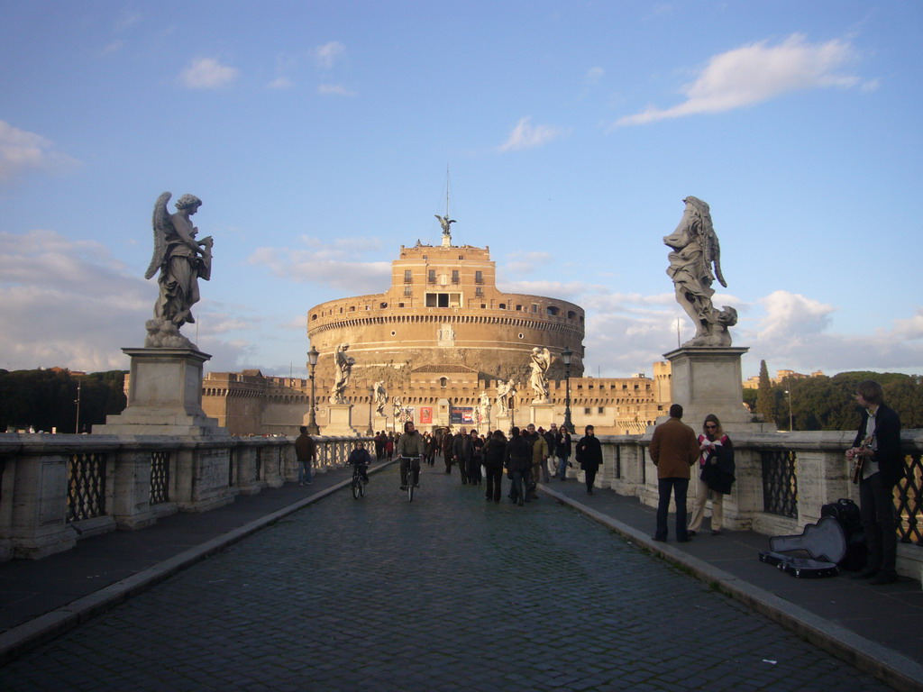 The Ponte Sant`Angelo bridge (with ten statues) and the Castel Sant`Angelo