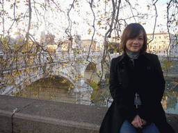 Tim and the Ponte Vitorio Emanuele II bridge over the Tiber river