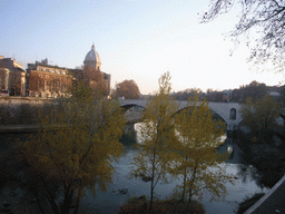 The Ponte Principe Amedeo Savoia Aosta bridge and the Tiber river