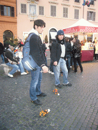 Street vendors at the Piazza Navona