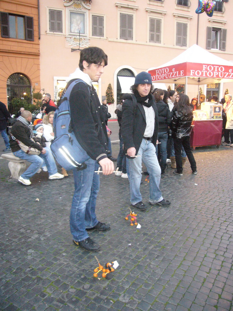 Street vendors at the Piazza Navona