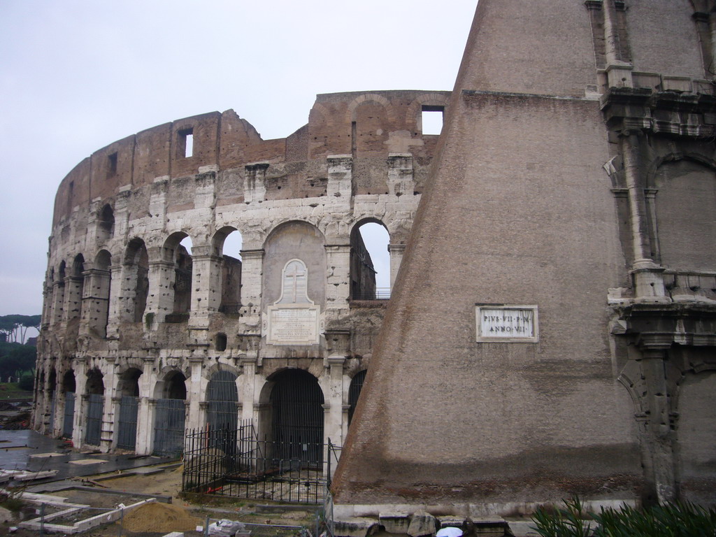 The east side of the Colosseum