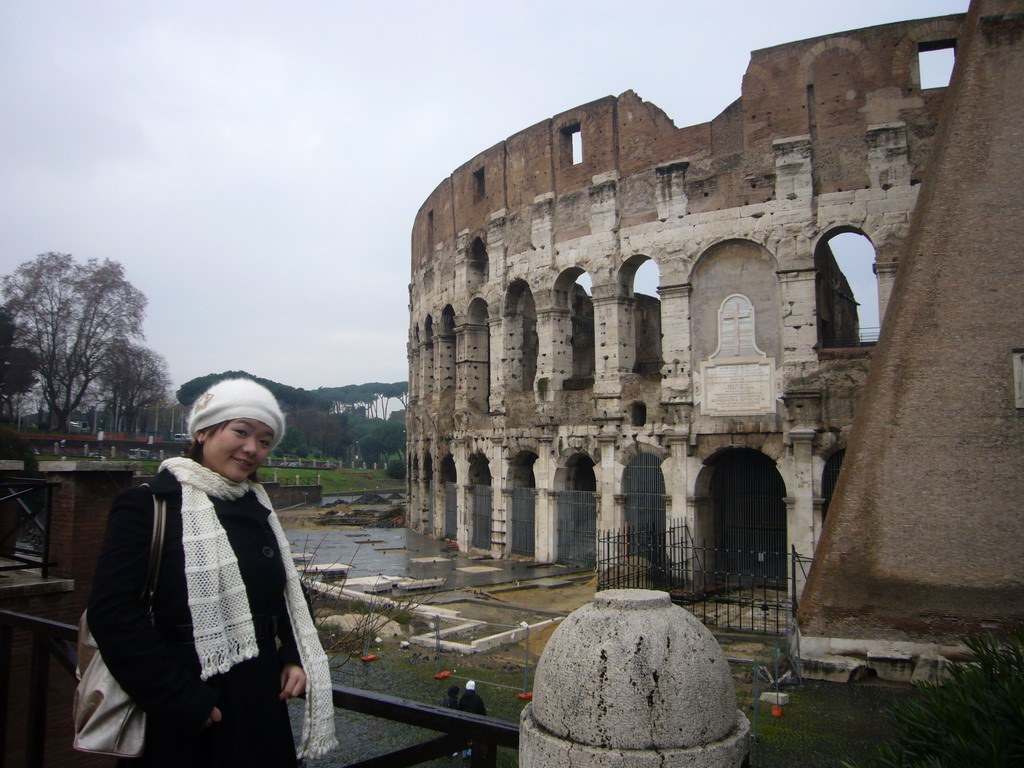 Miaomiao at the east side of the Colosseum