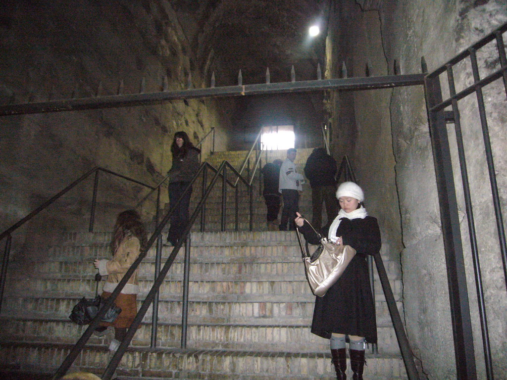 Miaomiao at the entrance to the Colosseum