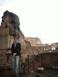 Tim at level 1 of the Colosseum