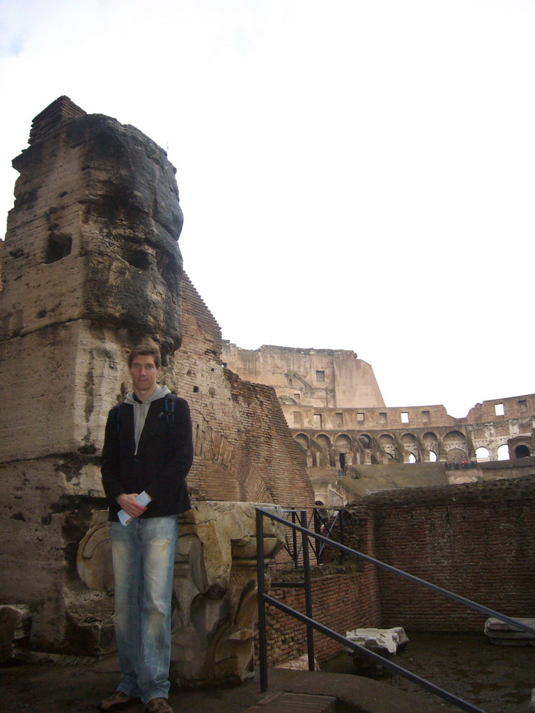 Tim at level 1 of the Colosseum