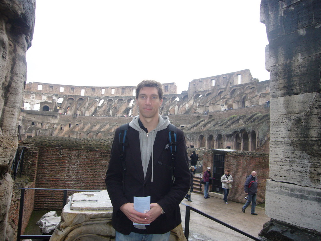 Tim at level 1 of the Colosseum