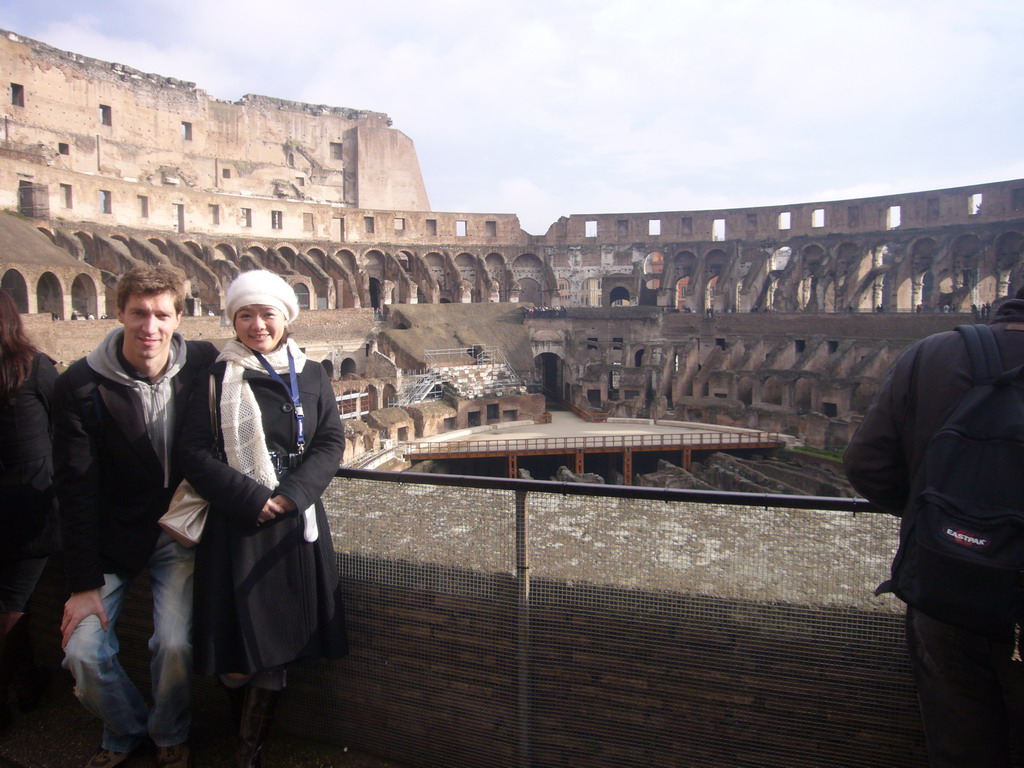 Tim and Miaomiao at level 1 of the Colosseum