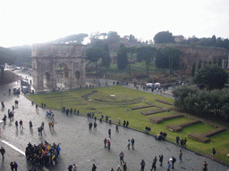 The Arch of Constantine and the Palatine Hill, viewed from level 1 of the Colosseum