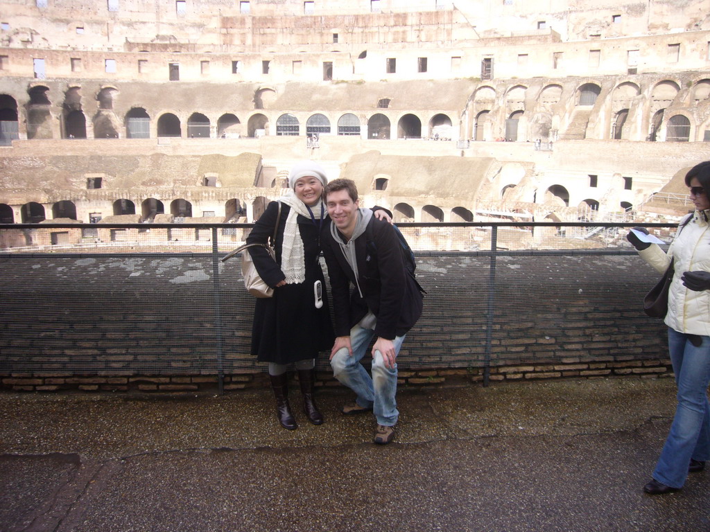 Tim and Miaomiao at level 1 of the Colosseum