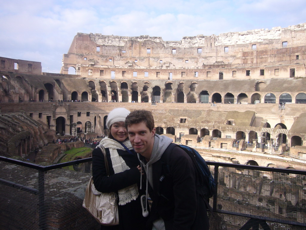 Tim and Miaomiao at level 1 of the Colosseum