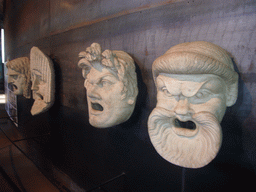 Theatre masks, in the museum at level 1 of the Colosseum