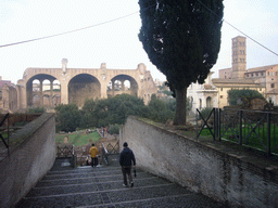 The Basilica of Maxentius and Constantine at the Forum Romanum, from the northern slope of the Palatine Hill