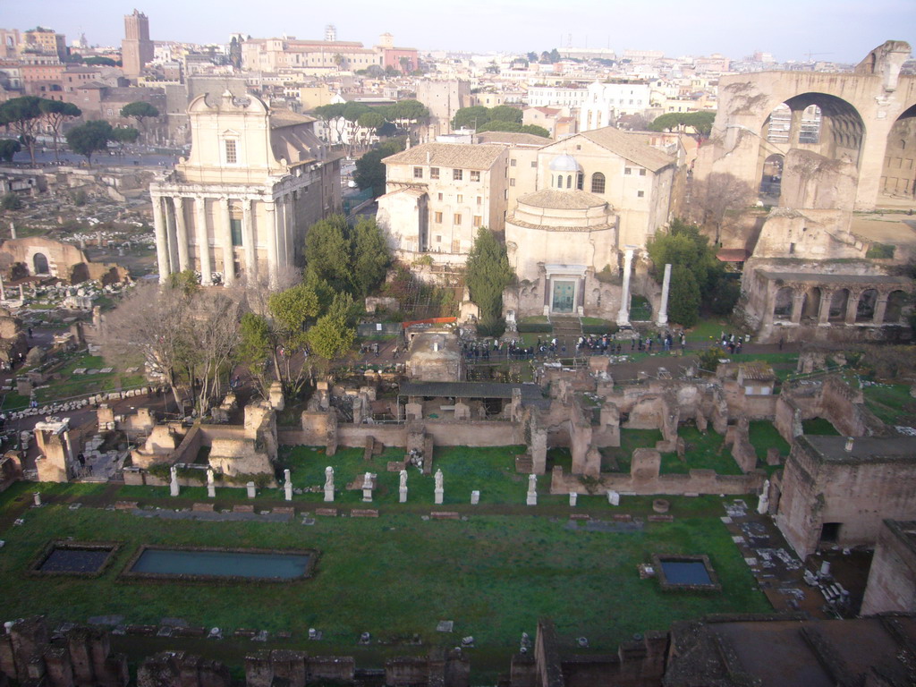 View on the Forum Romanum from the Palatine Hill