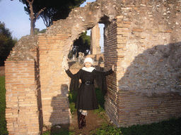 Miaomiao at ruins at the Palatine Hill