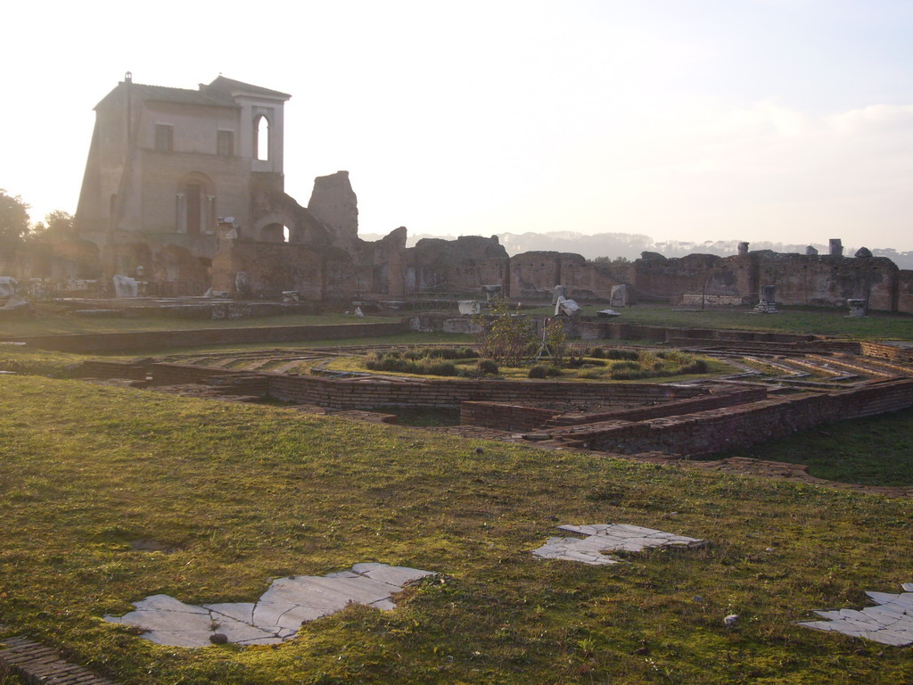 The octagonal fountain of the Domus Flavia at the Palatine Hill